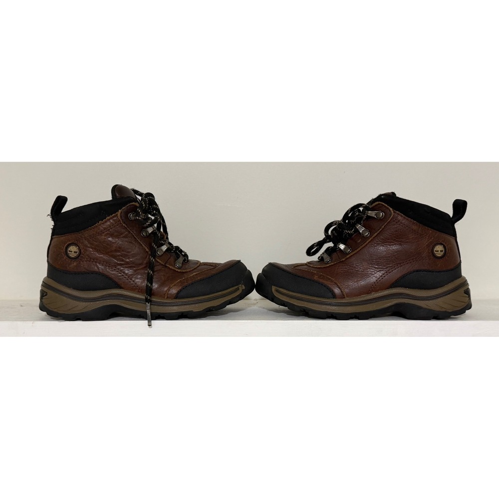 Timberland Toddler Kids Mt Maddsen Brown Leather Hiking Boots A1649 Size 10